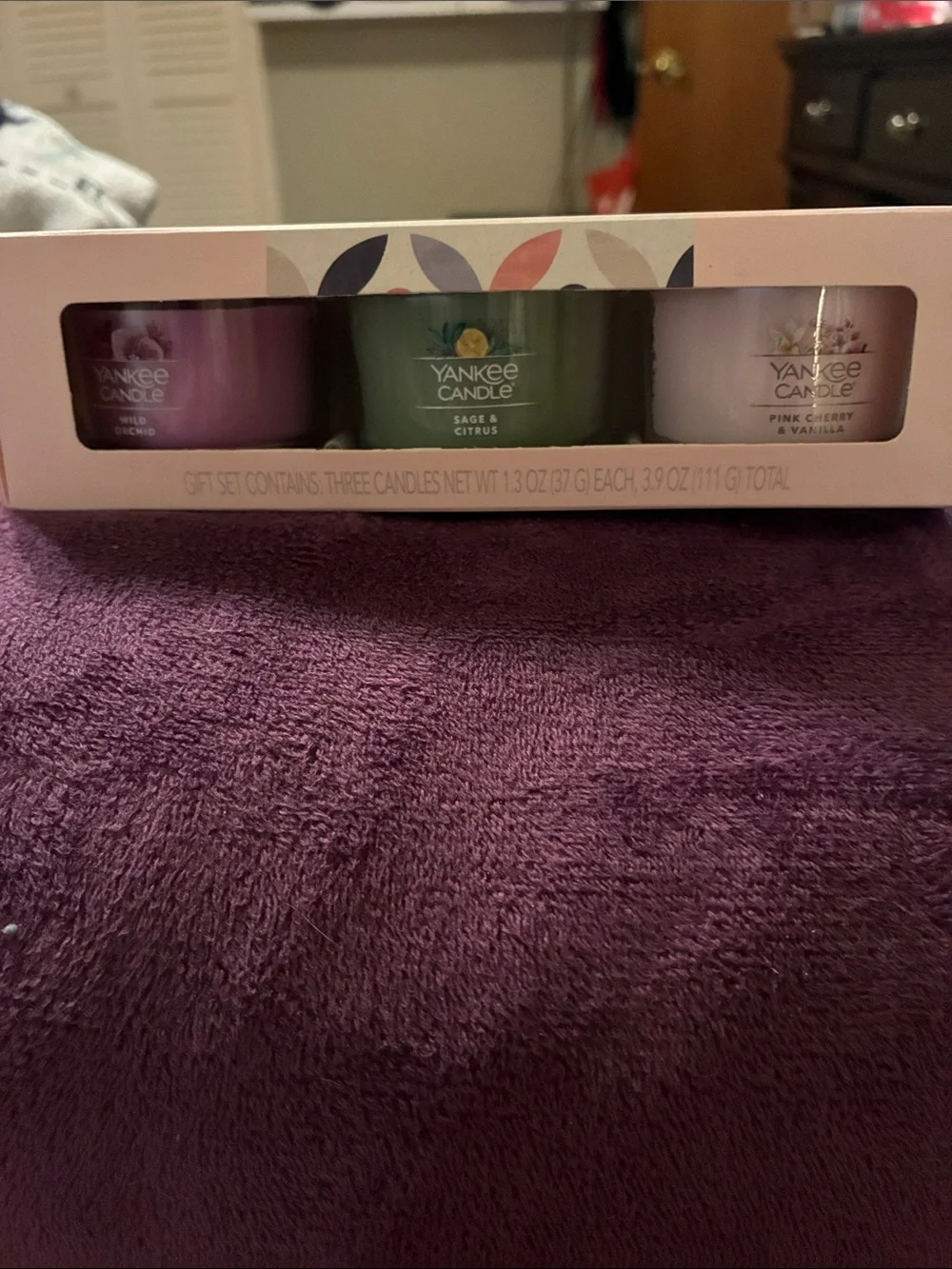 Yankee Candle Sage & Citrus Votive Trio — Green